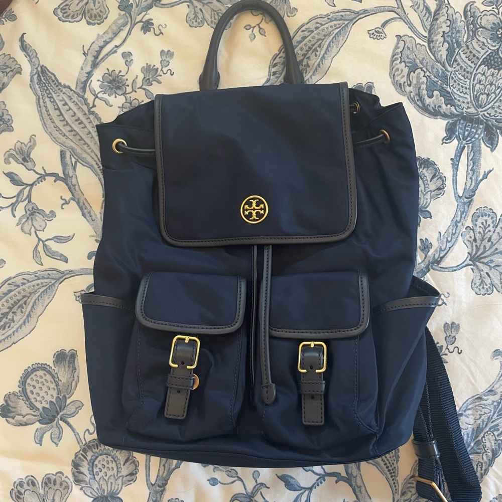 Tory Burch Nylon Backpack in Navy